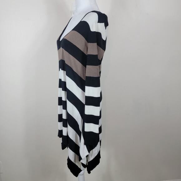 Tommy Bahama Dress S Petite Multicolor Striped Pullover Asymetrical Flowy Fun - Picture 5 of 9